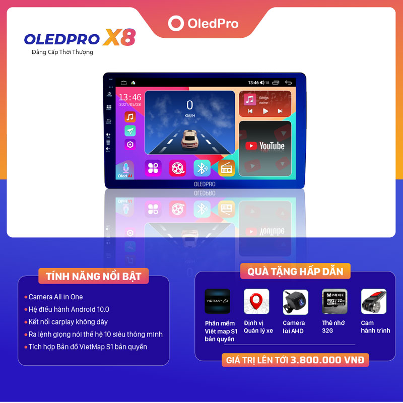Man Hinh Dvd Android OledPro X8