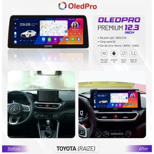 Màn Hình Android OLEDPRO Premium 12.3 inch Cho Xe Toyota Raize
